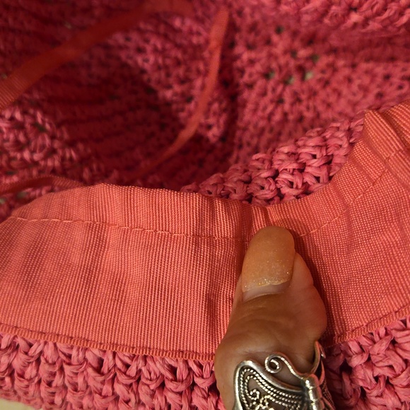 NWT Trina Turk Pink Stylish Sun Hat - Picture 8 of 8